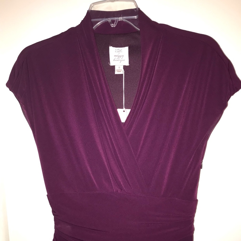 Beautiful NWT deep purple size 8 Suzi Chin dress